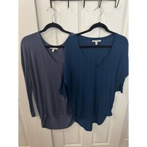 Express One Eleven V Neck Top Bundle Medium Long Sleeve and 3/4 Sleeve Modal